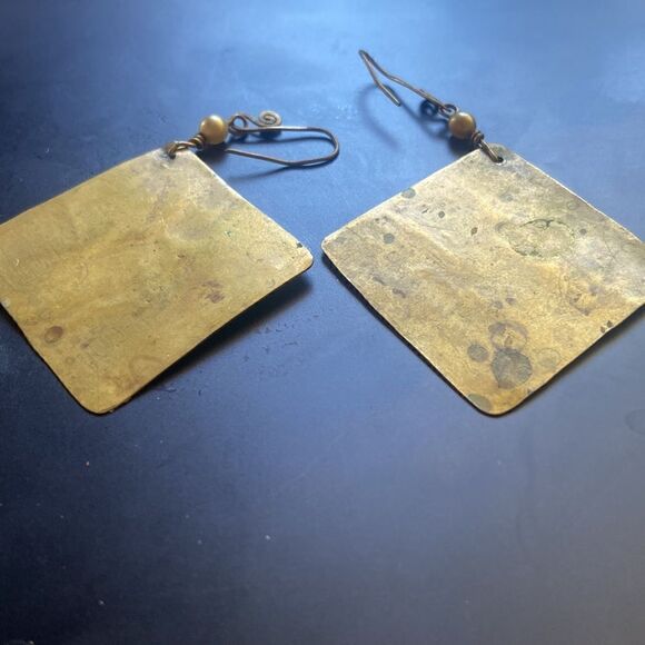 Brass earrings  - Picture 2 of 3